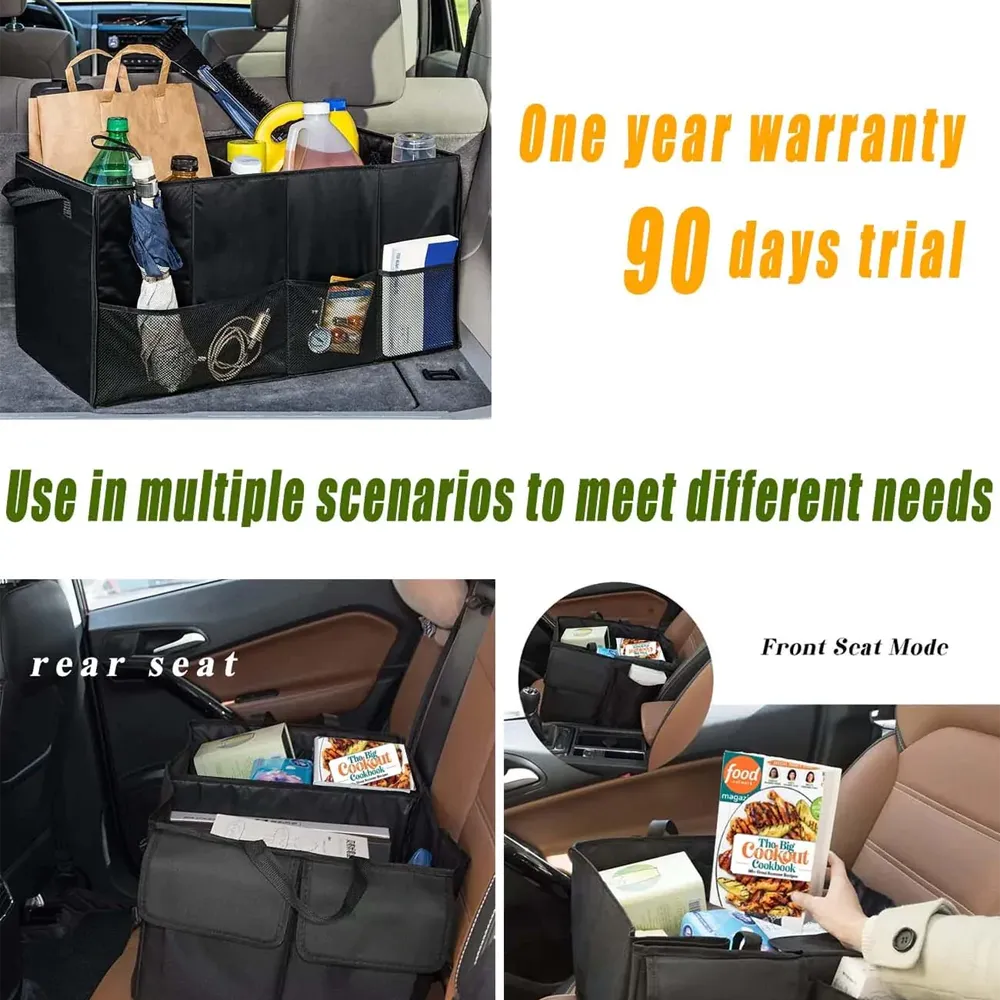 Car Trunk Organizer, Custom-Fit For Car, Foldable Car Trunk Storage Box, Storage Bag, Waterproof, Dust-proof, Stain-Resistant, Car Accessories WADR229