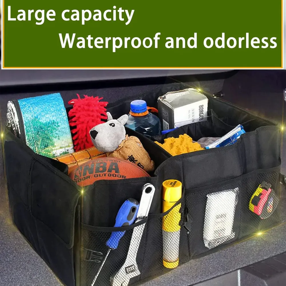 Car Trunk Organizer, Custom-Fit For Car, Foldable Car Trunk Storage Box, Storage Bag, Waterproof, Dust-proof, Stain-Resistant, Car Accessories WADR229