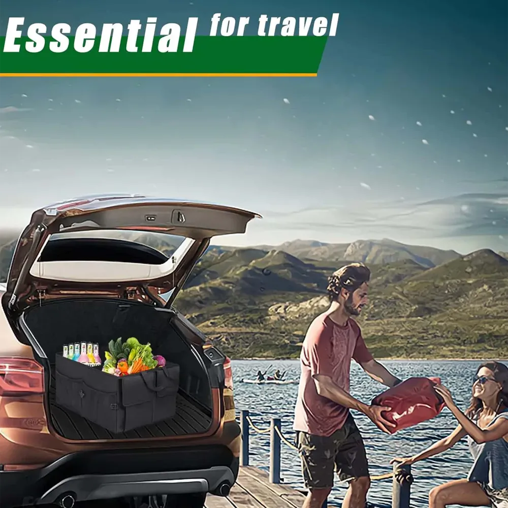 Car Trunk Organizer, Custom-Fit For Car, Foldable Car Trunk Storage Box, Storage Bag, Waterproof, Dust-proof, Stain-Resistant, Car Accessories WAMA229