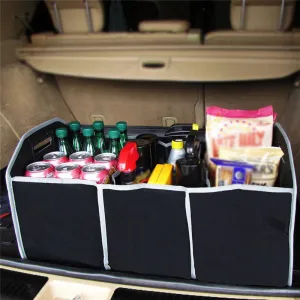 Car Trunk Storage Box With 3 Compartments