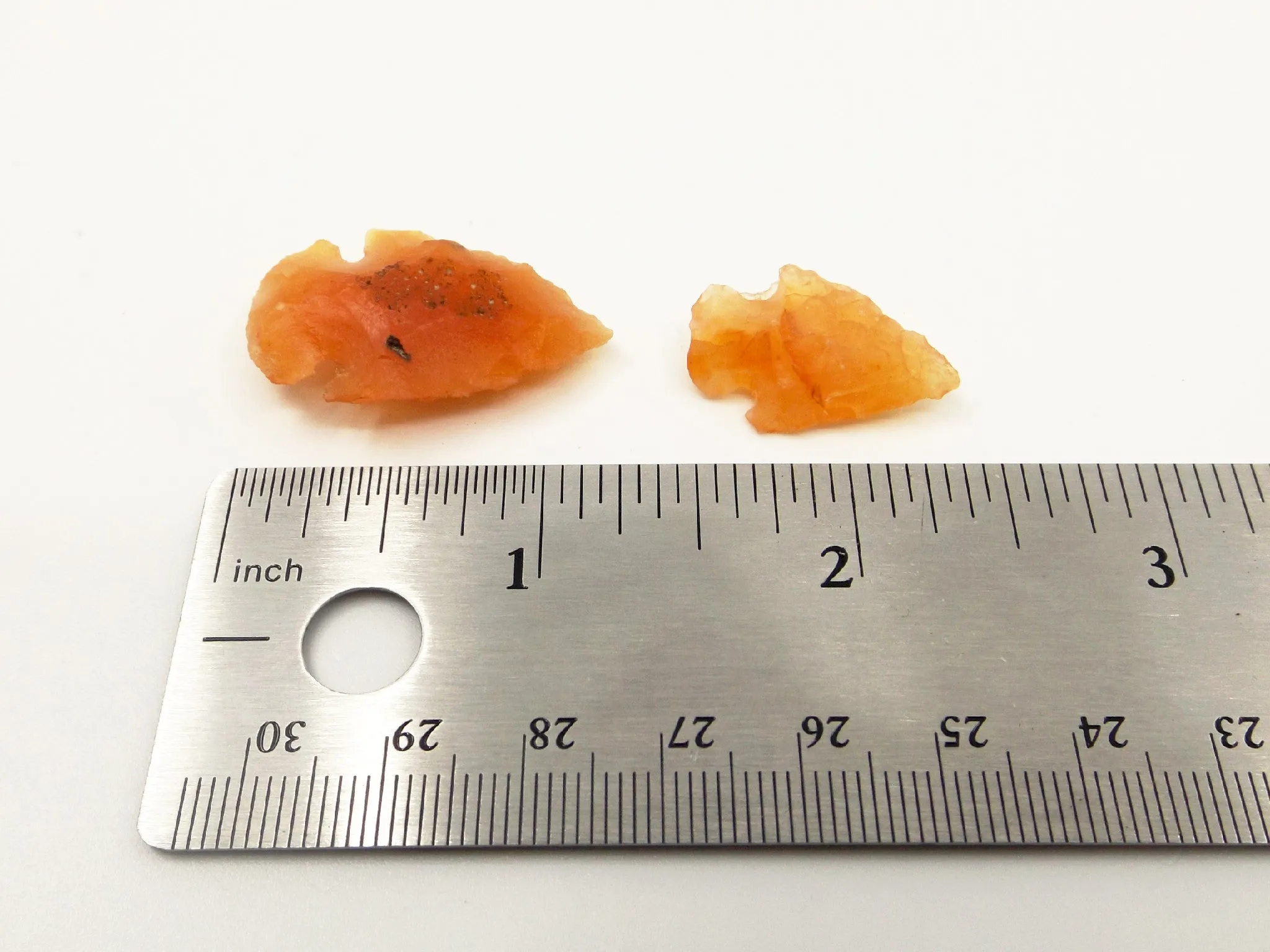 Carnelian carved arrowheads | 10pcs