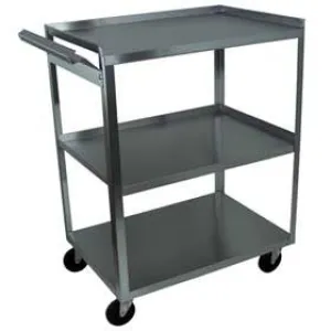 Cart, Stainless Steel, 3 Shelf, with Handle