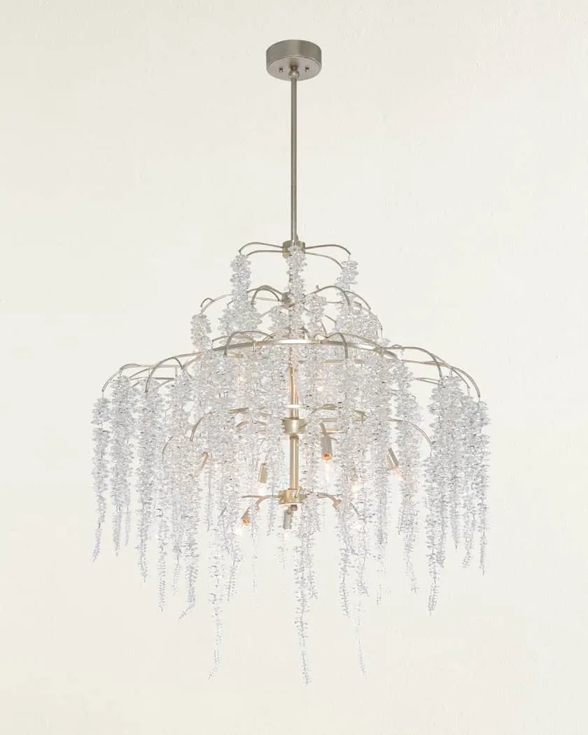 Cascading Crystal Twelve Light Chandelier