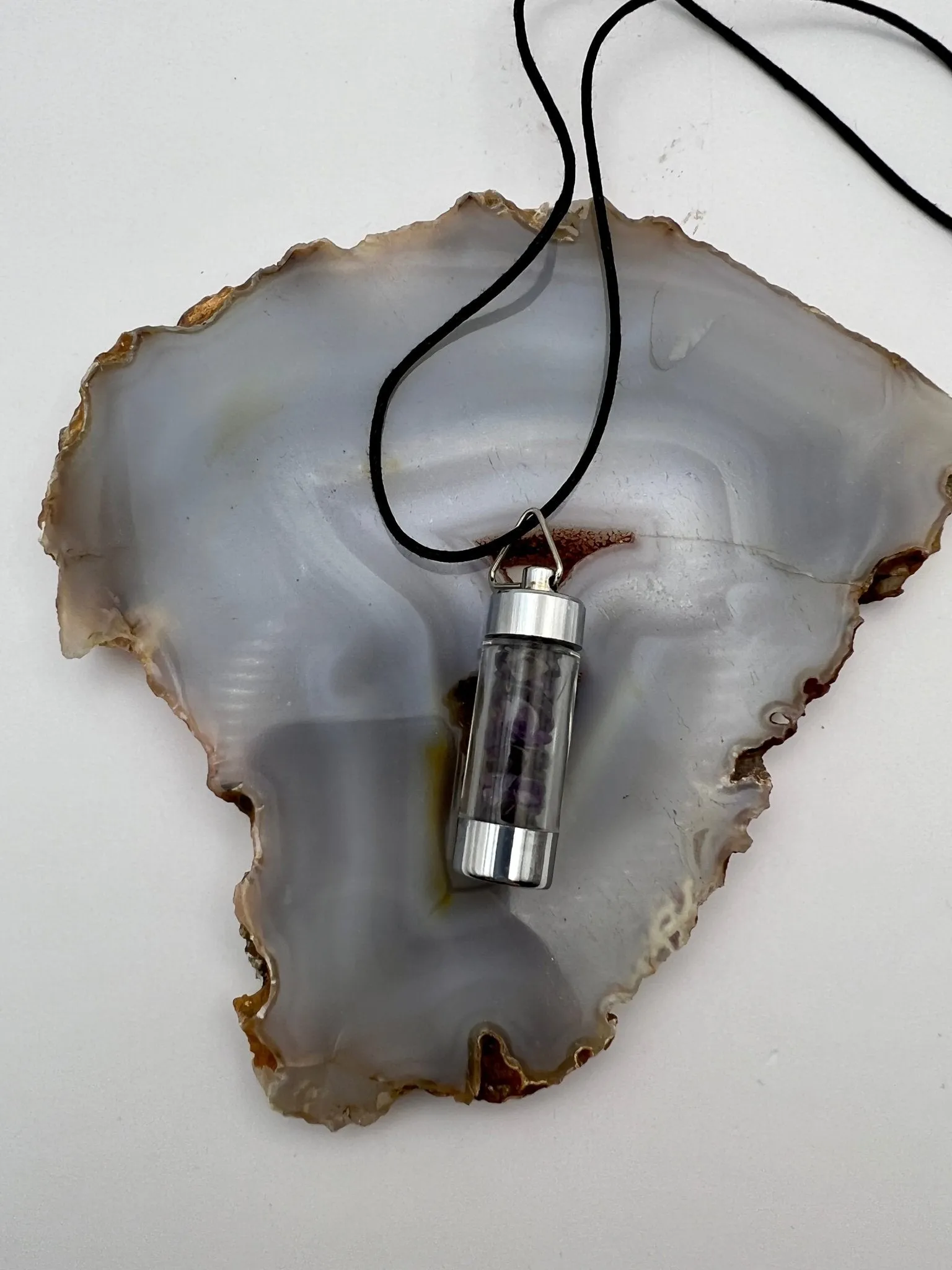 Chakra Gemstone Bottle Pendant