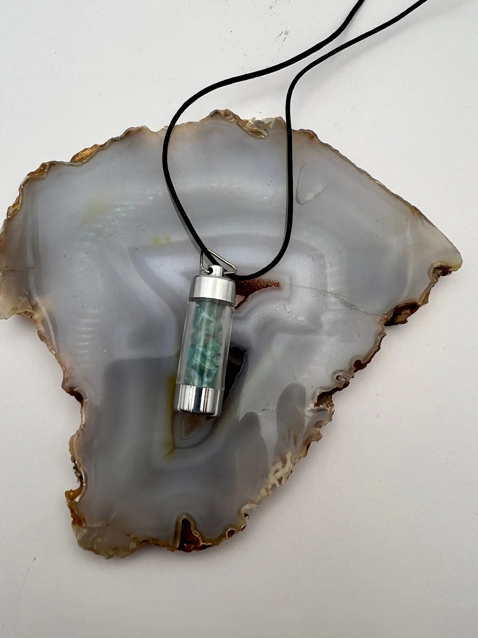 Chakra Gemstone Bottle Pendant