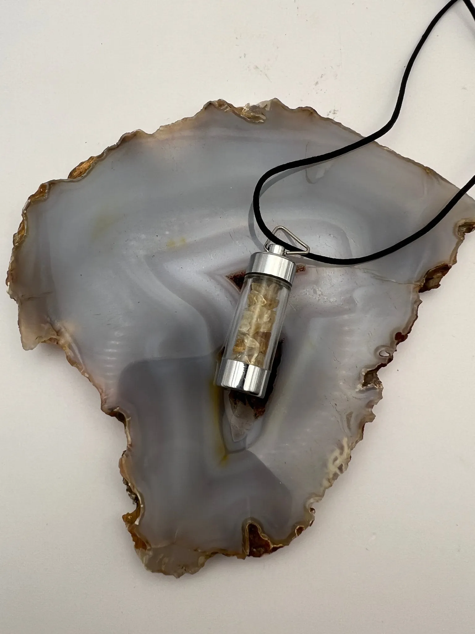 Chakra Gemstone Bottle Pendant