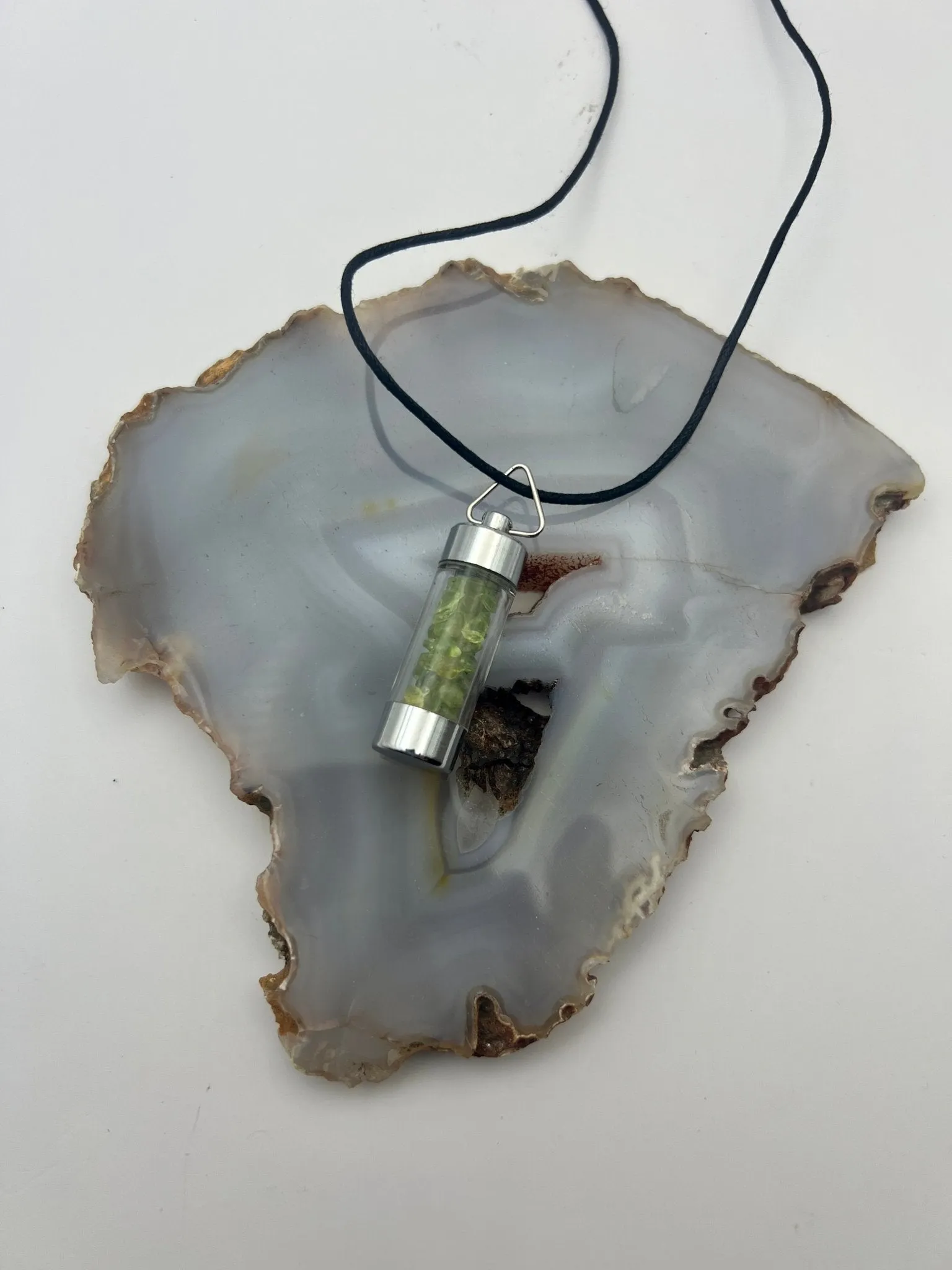 Chakra Gemstone Bottle Pendant