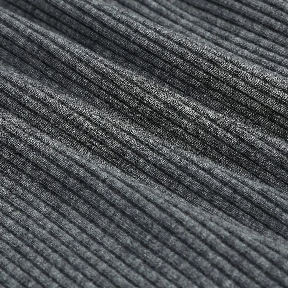 Charcoal Henley-Style Sleepsuit