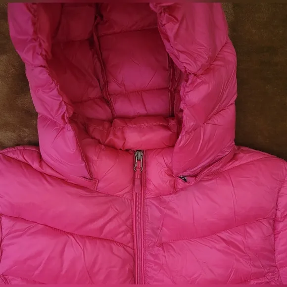 Charter Club Women Ultra Pink Packable Short Light Weight Puffer Size Medium NWT