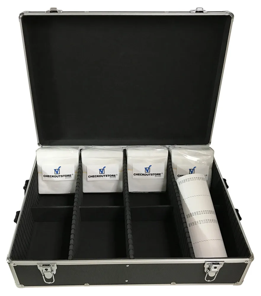 CheckOutStore Aluminum CD/DVD Media Storage Box (Holds Double-sided Plastic Sleeves, CD Jewel Cases & Poly CD Jewel Cases)