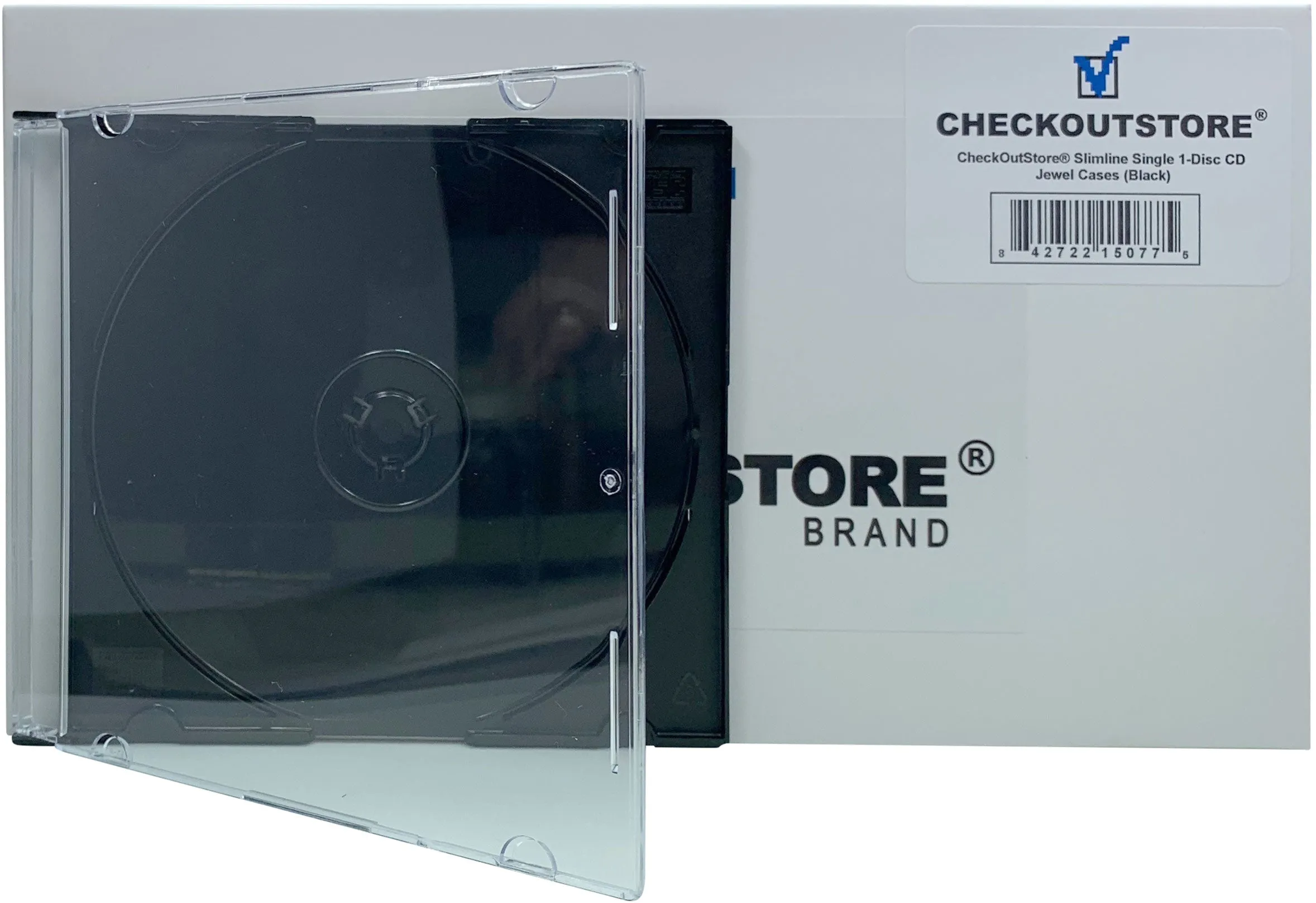 CheckOutStore Slimline Single 1-Disc CD Jewel Cases