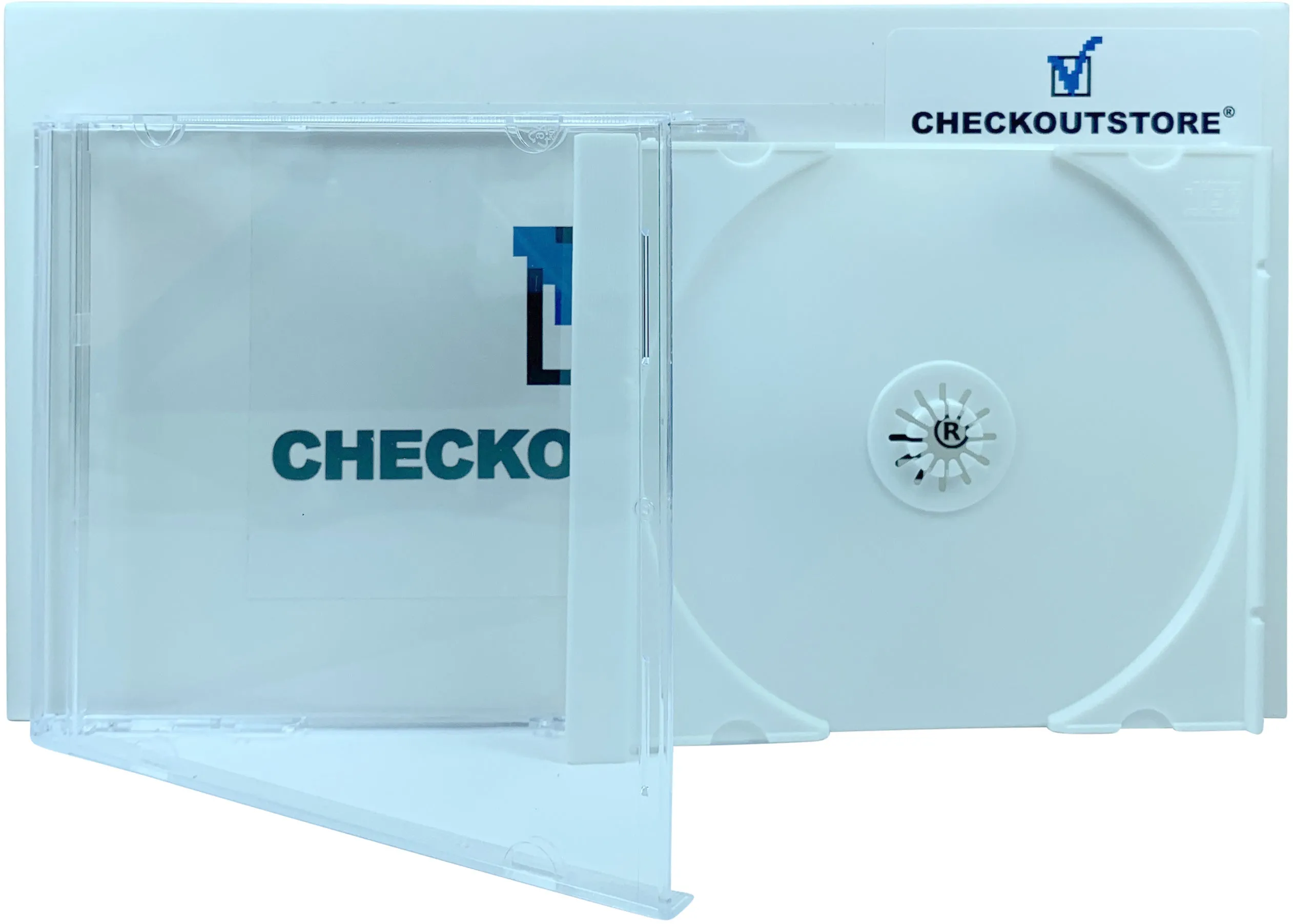 CheckOutStore Standard Single 1-Disc CD Jewel Cases, Unassembled
