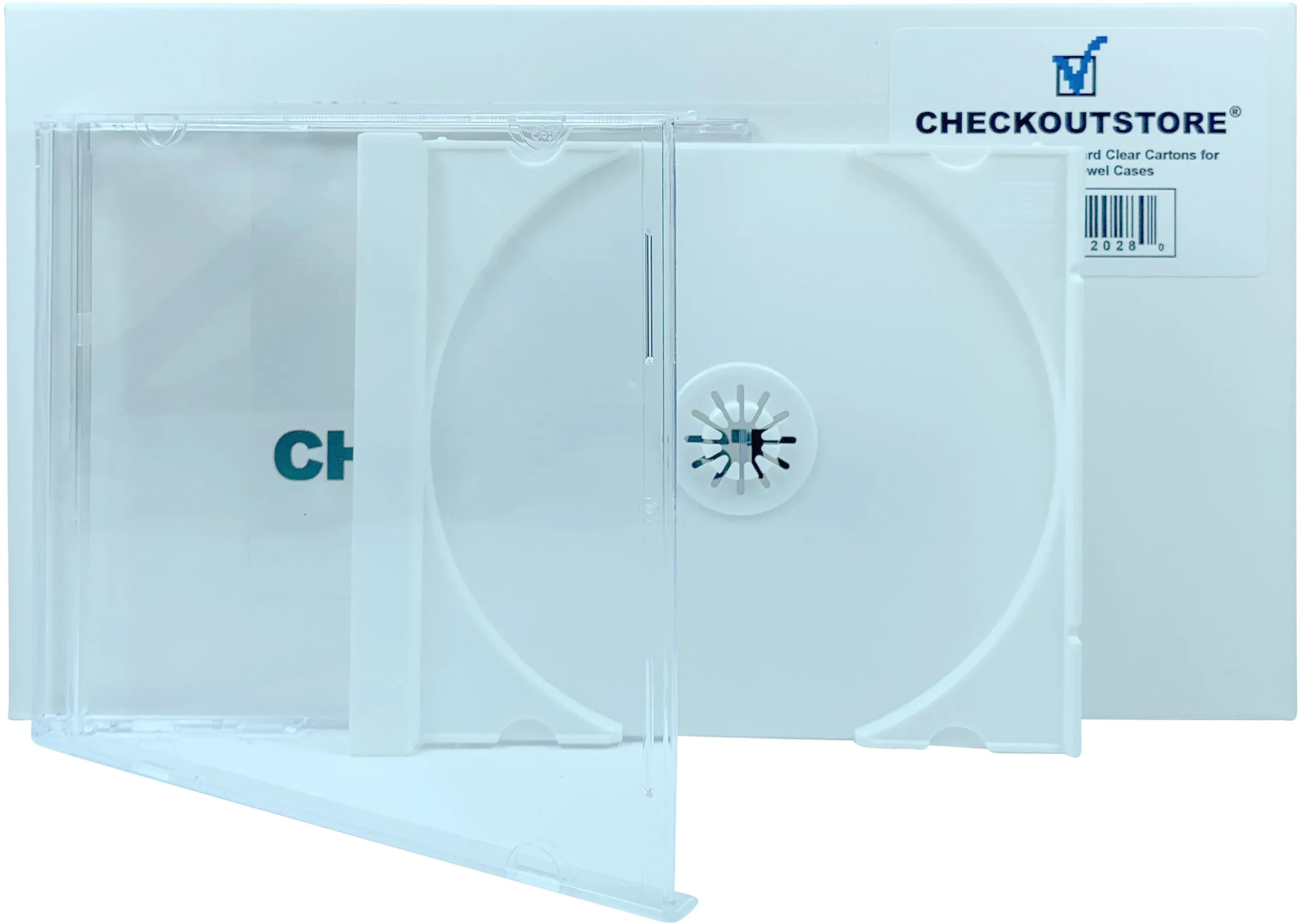CheckOutStore Standard Single 1-Disc CD Jewel Cases, Unassembled