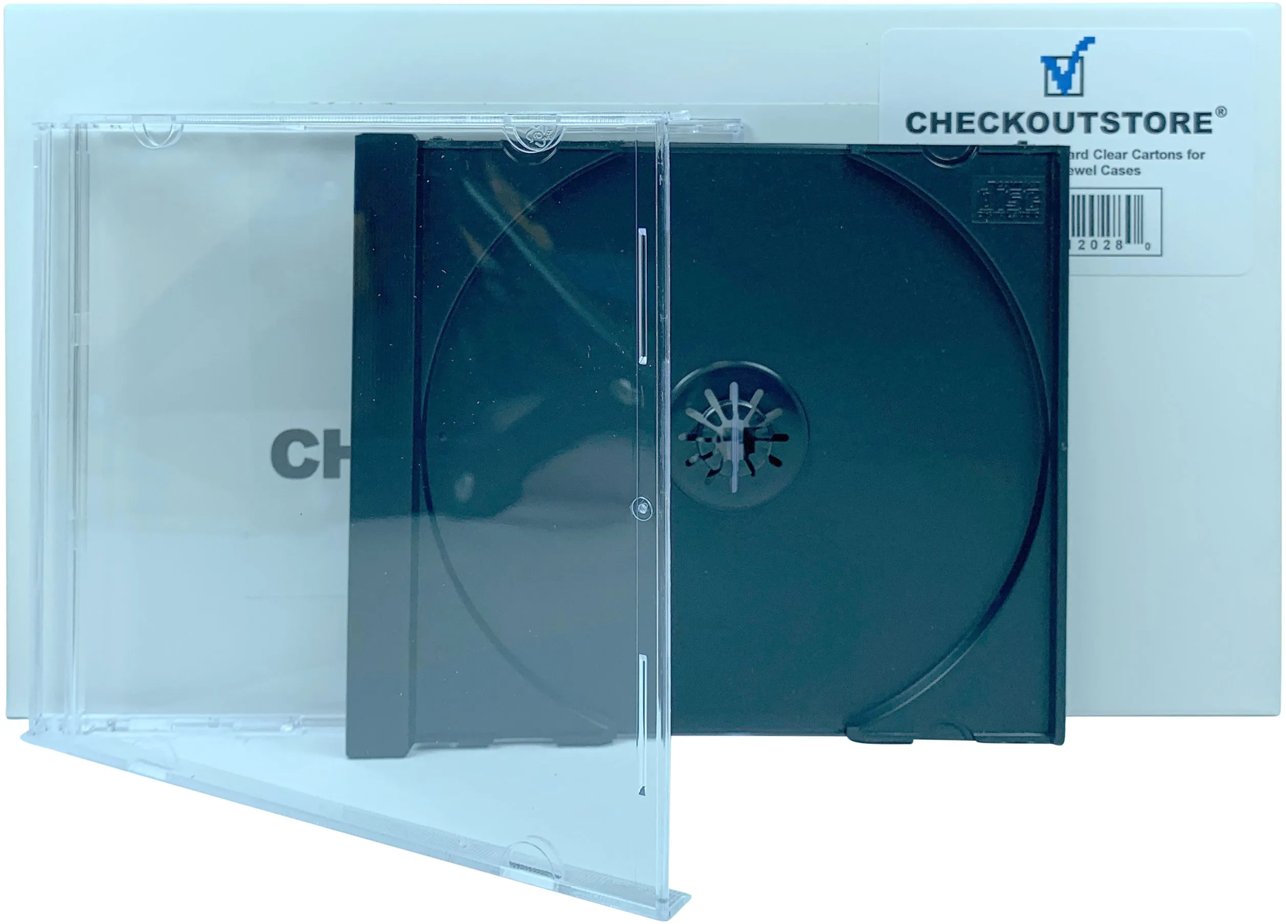 CheckOutStore Standard Single 1-Disc CD Jewel Cases, Unassembled