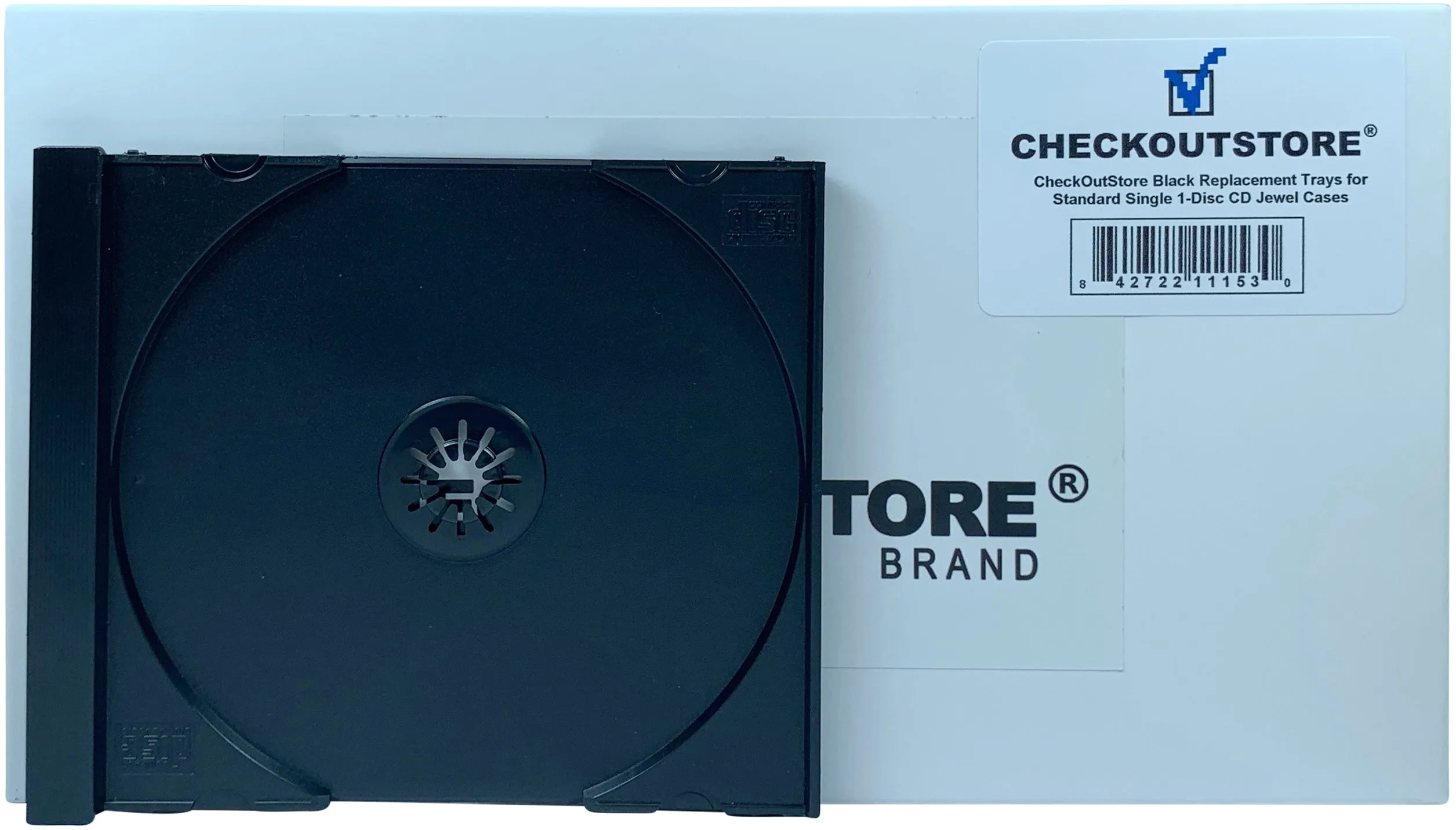 CheckOutStore Standard Single 1-Disc CD Jewel Cases, Unassembled