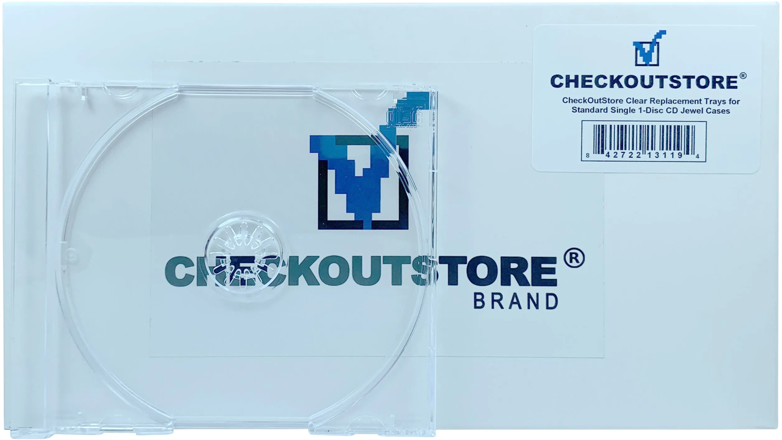 CheckOutStore Standard Single 1-Disc CD Jewel Cases, Unassembled