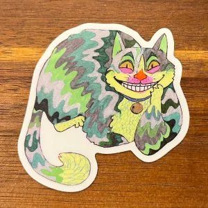 Cheshire Cat Waterproof Vinyl Sticker