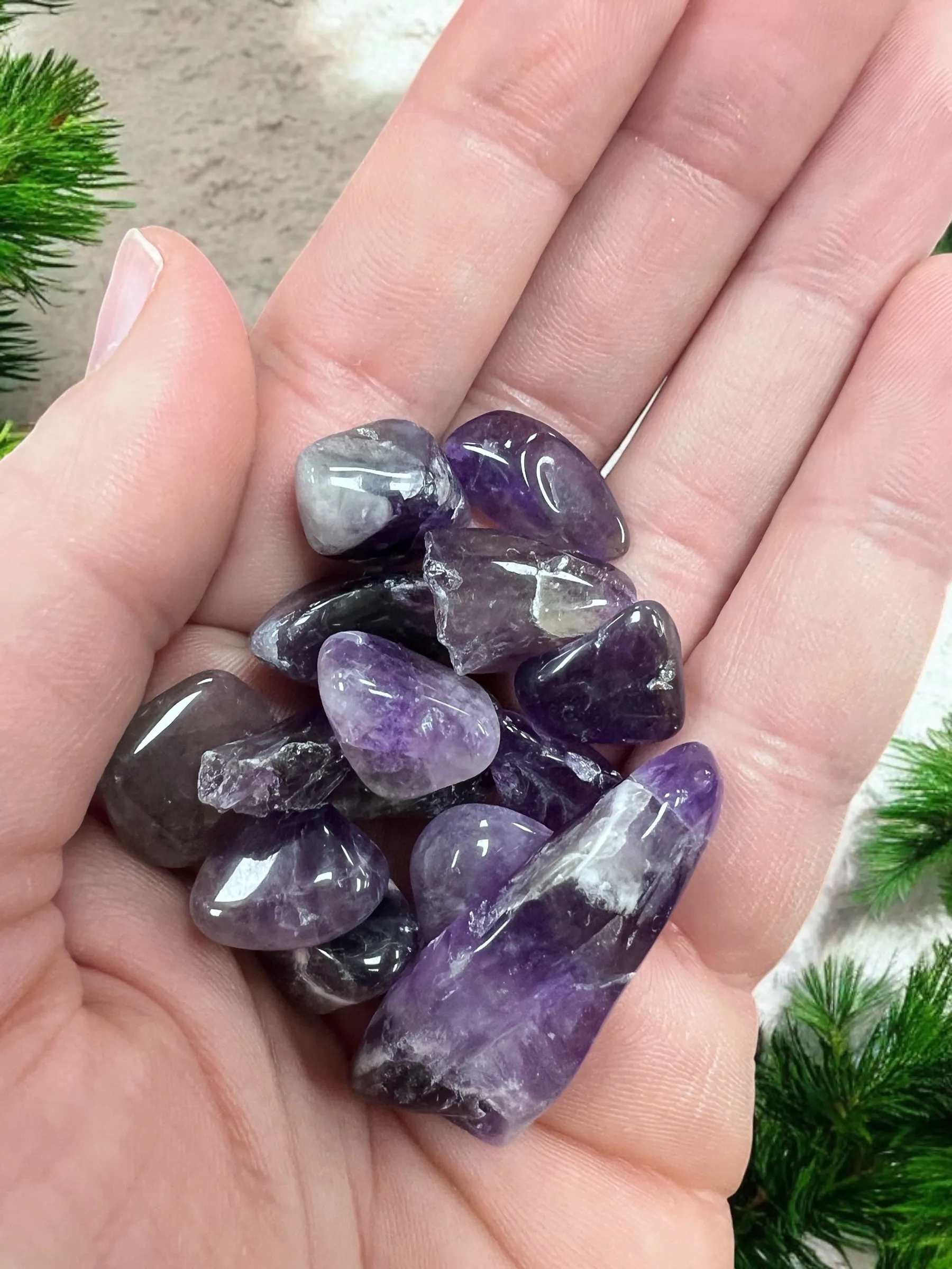 Chevron Amethyst Crystal Chips – 1 oz Bags