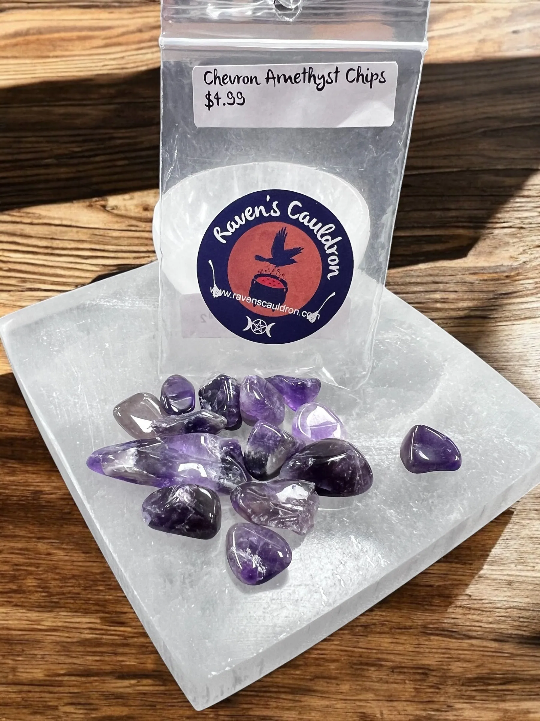 Chevron Amethyst Crystal Chips – 1 oz Bags