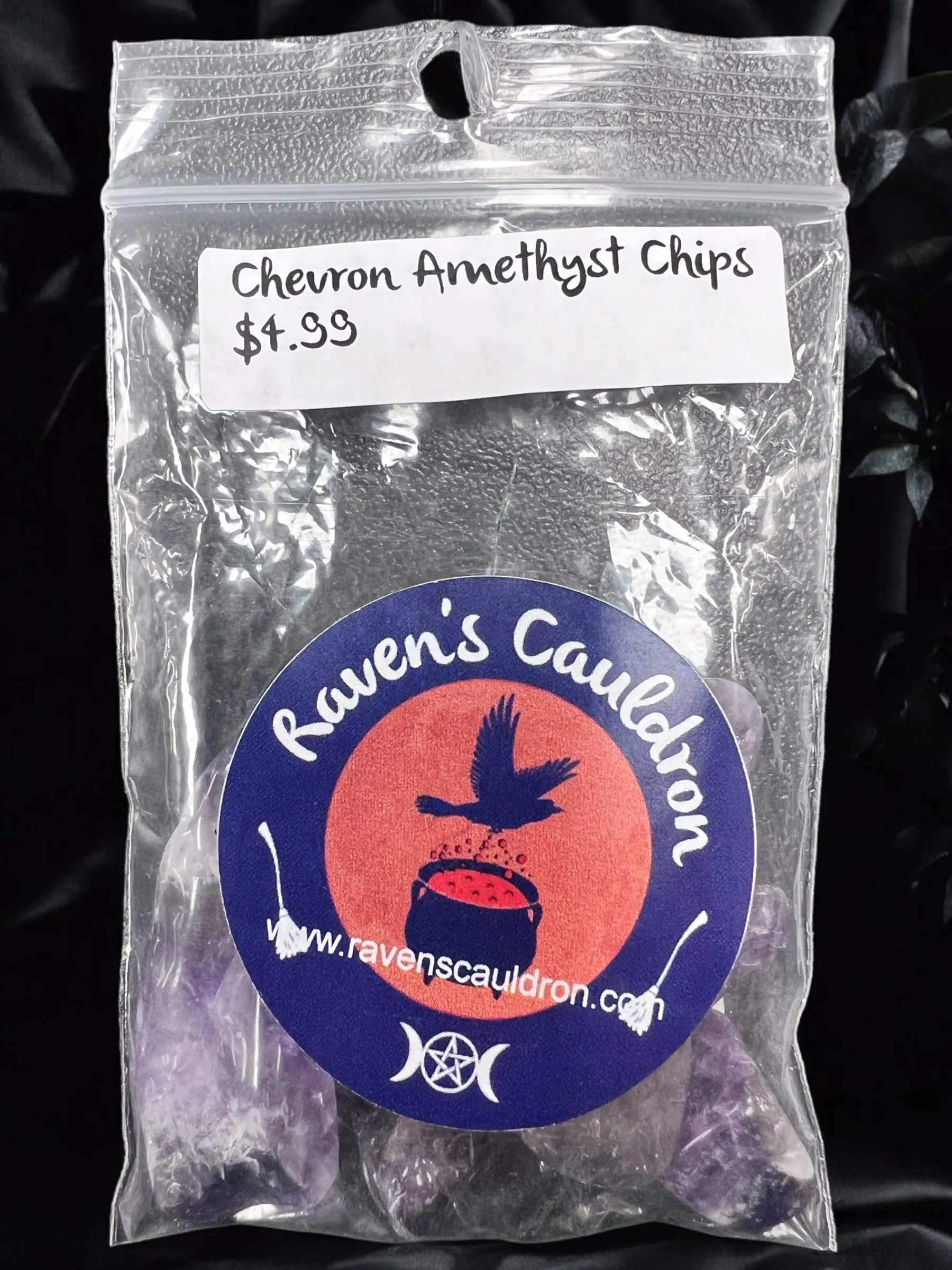Chevron Amethyst Crystal Chips – 1 oz Bags