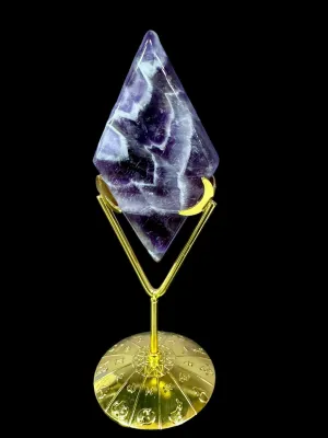Chevron Amethyst Rhombus / Diamond with Stand