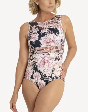 Chiara Mesh High Neck Mastectomy One Piece