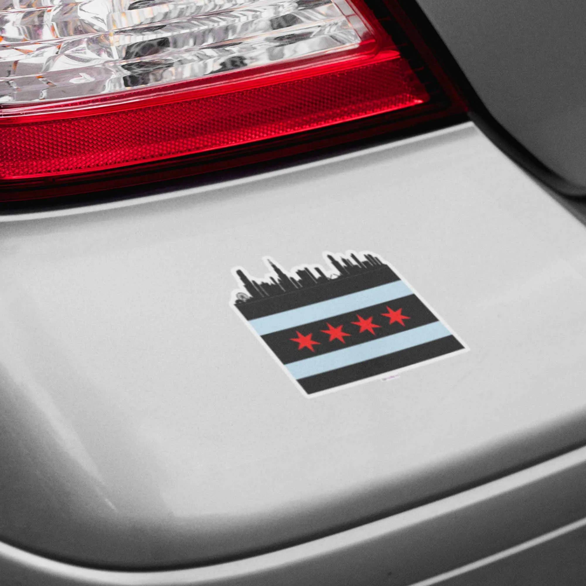 Chicago Skyline Black - Sticker or Magnet