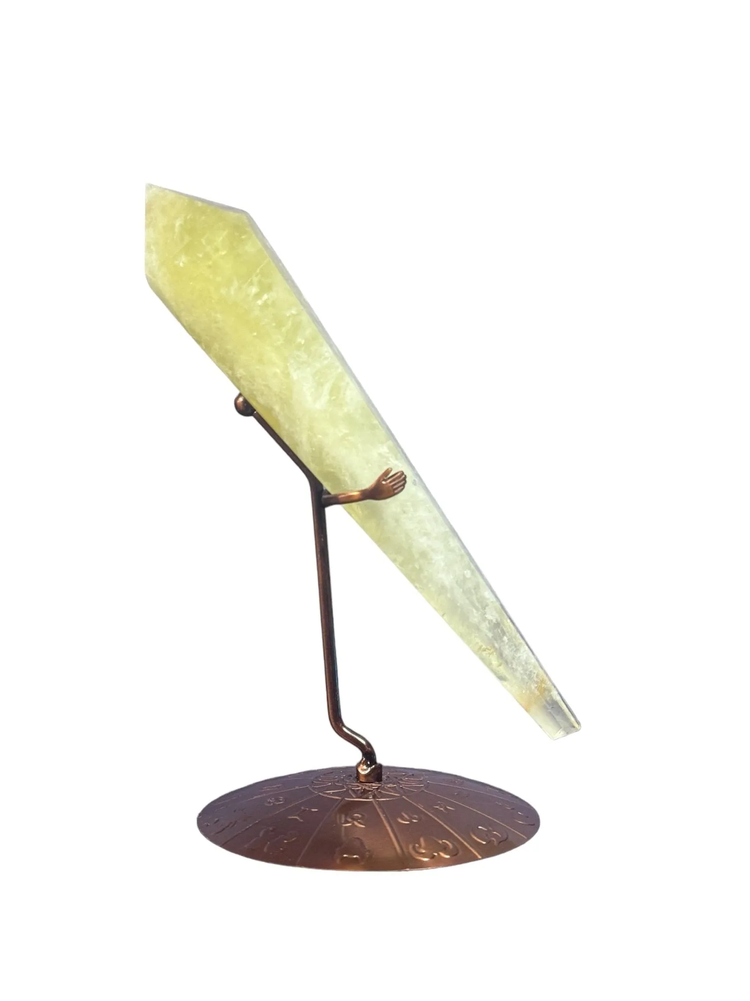 Citrine Crystal Scepter with Zodiac Stand