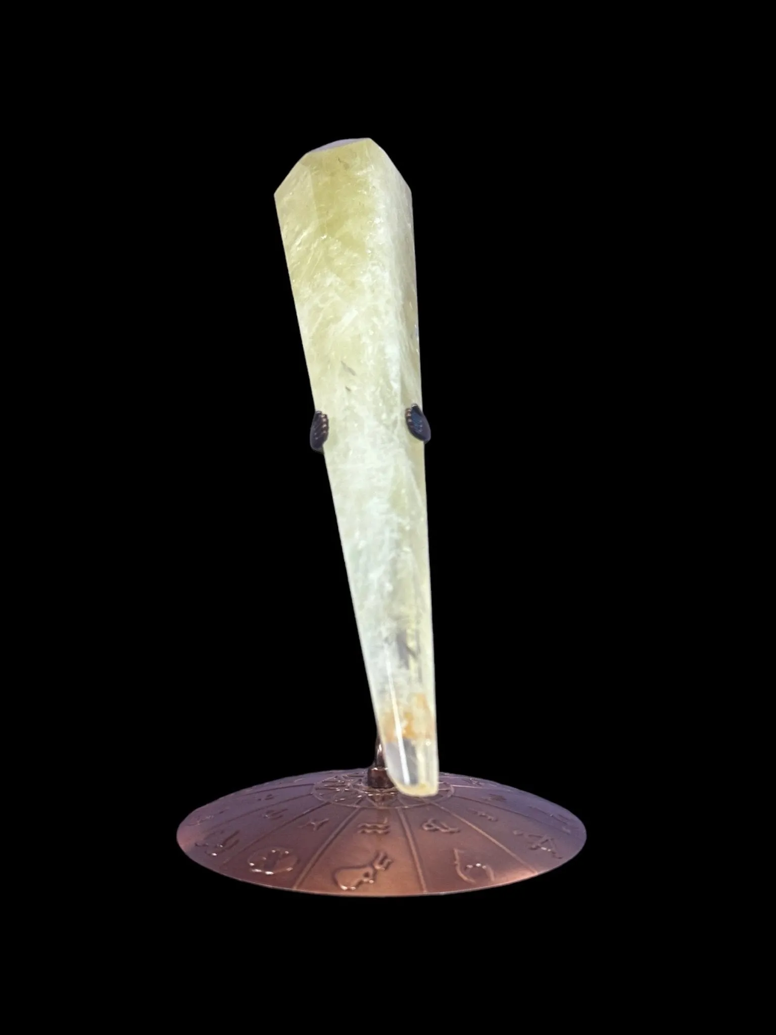 Citrine Crystal Scepter with Zodiac Stand