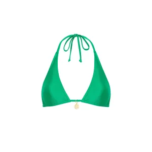 Classic Tie Halter Bikini Top - Jungle Jewel