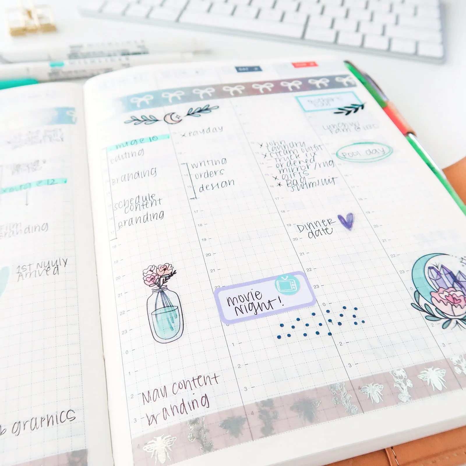 Clear Accent Doodle Stickers - Neutral