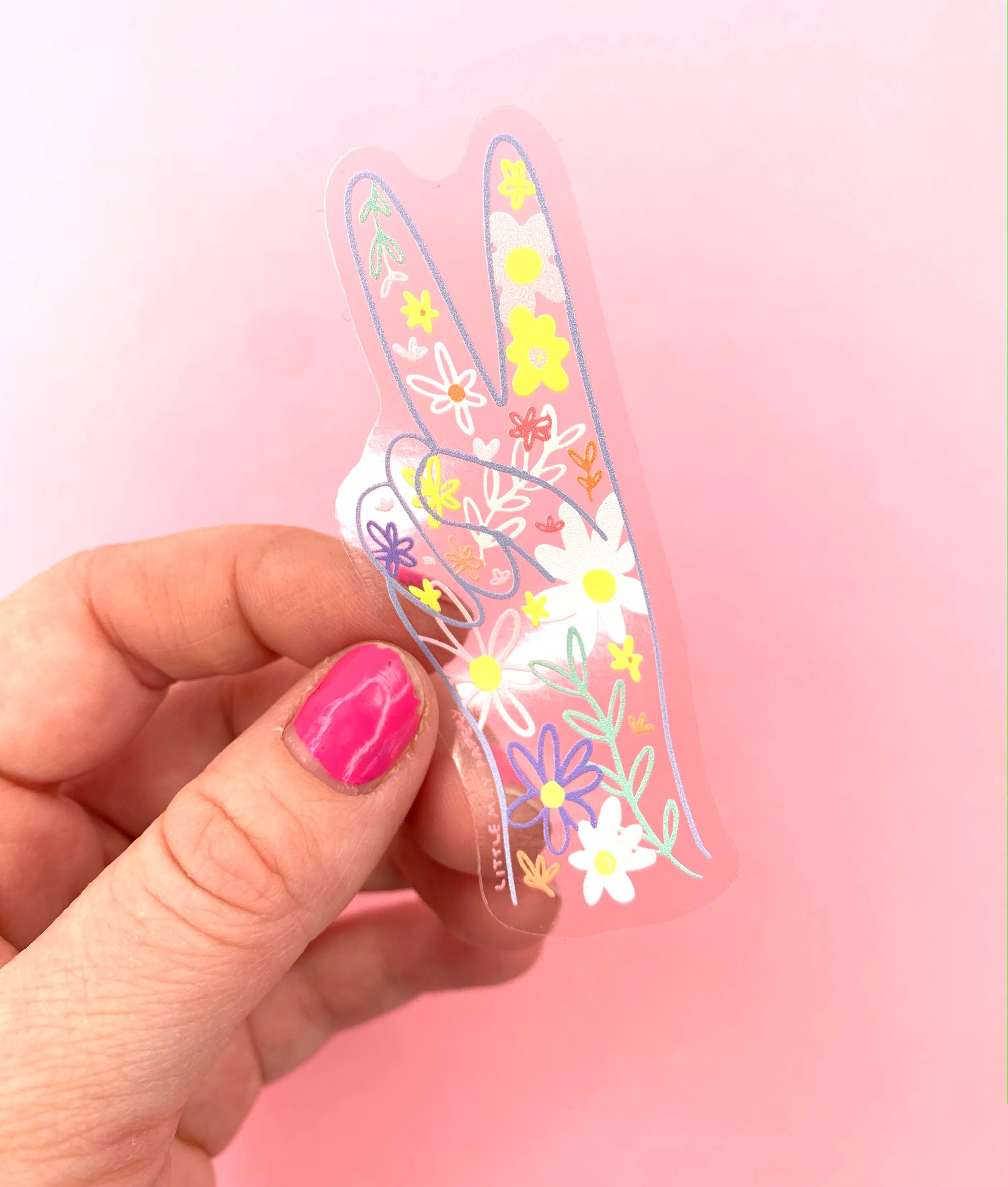 Clear Peace vinyl sticker