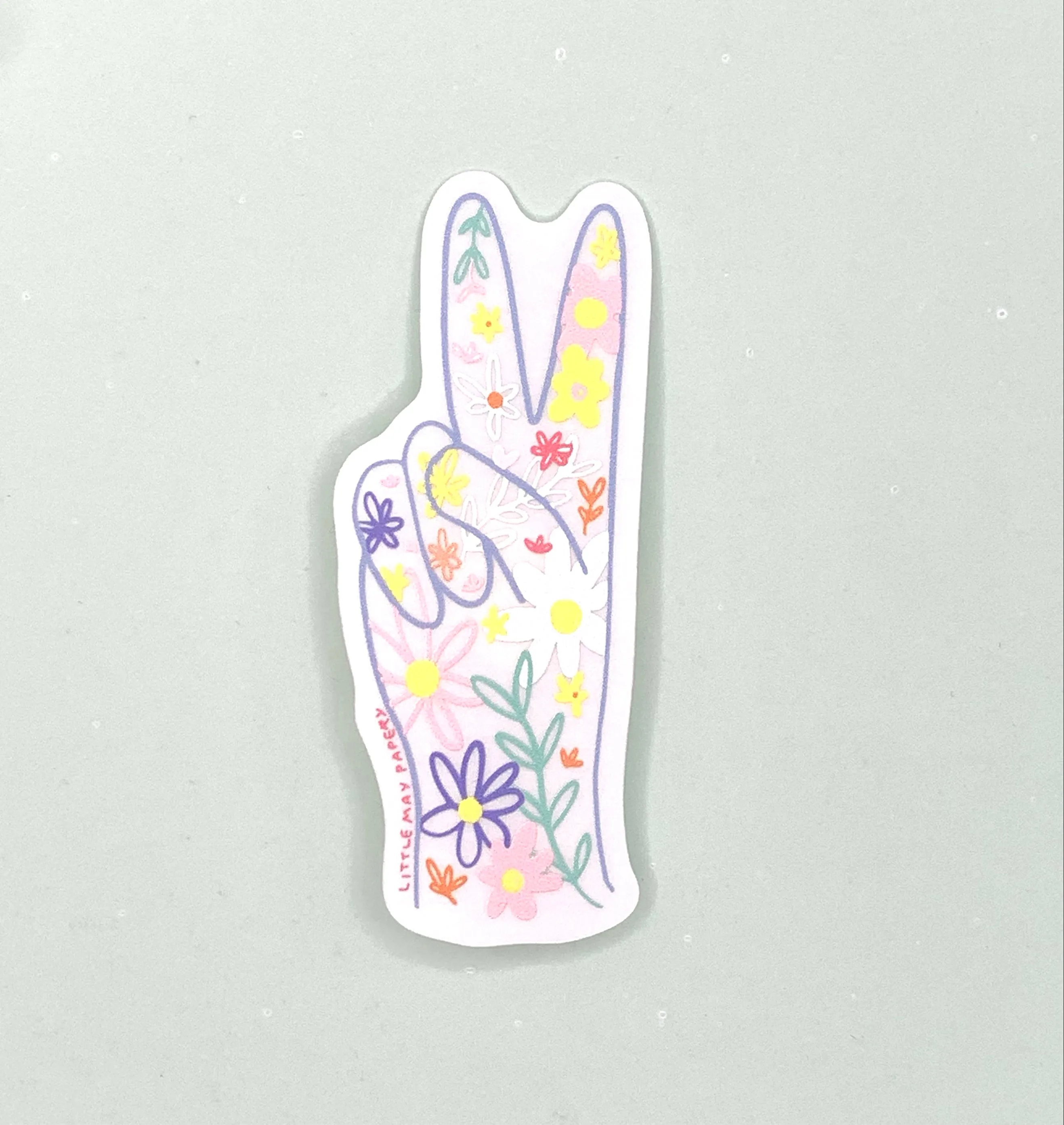 Clear Peace vinyl sticker