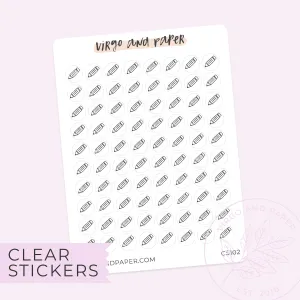 Clear Pencil Icon Stickers
