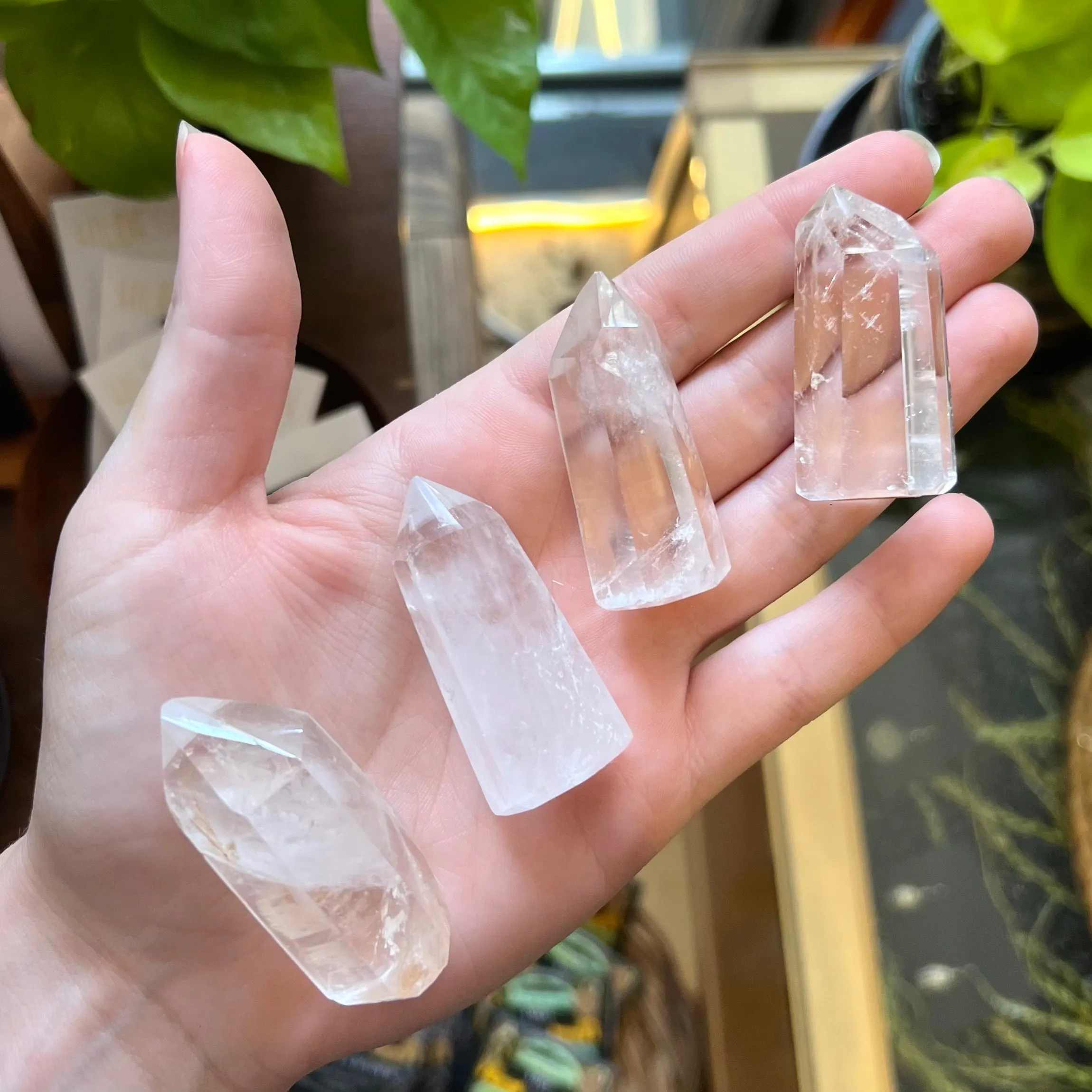 Clear Quartz Polished Standing Points