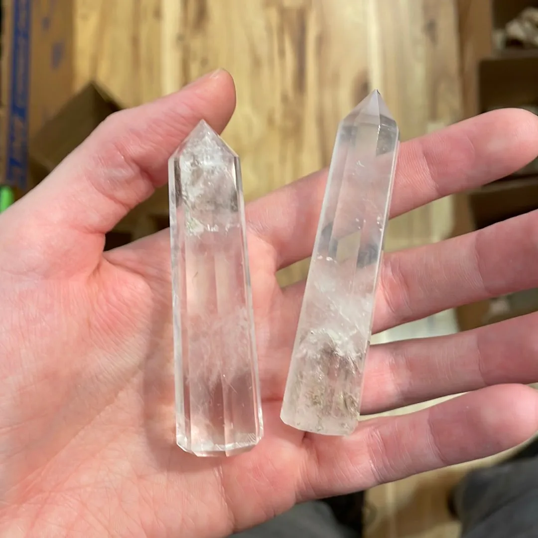 Clear Quartz Polished Standing Points