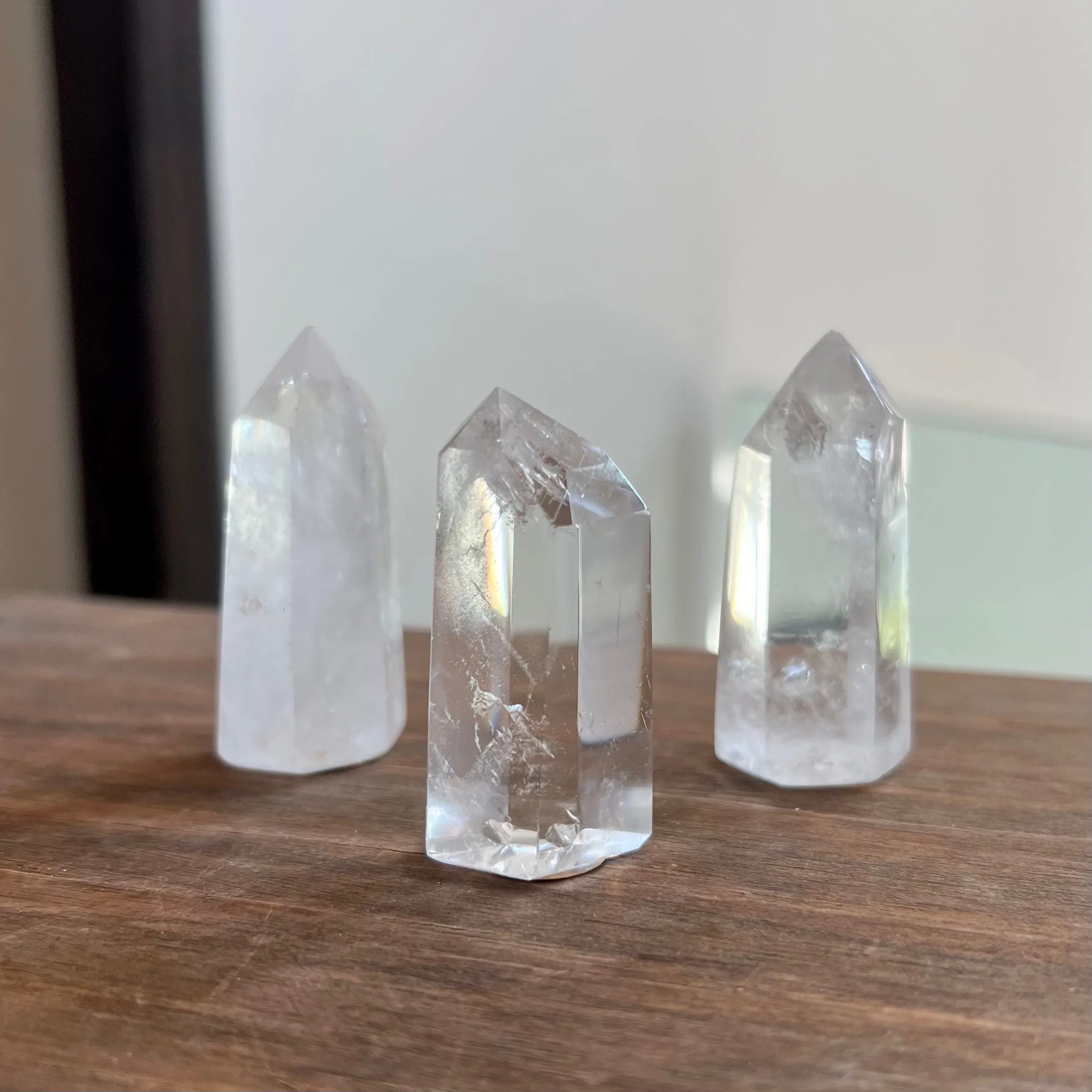 Clear Quartz Polished Standing Points