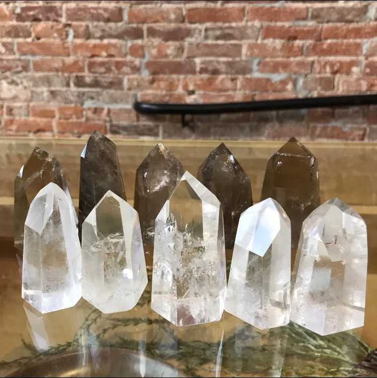 Clear Quartz Polished Standing Points