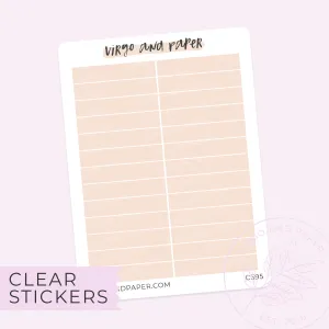 Clear Washi 1.5" Strip Stickers in Blush Pink