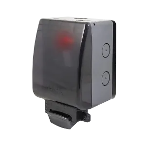 Click OA652T Weatherproof IP66 13A Fused Connection DP Switched   Neon (Semi-Transparent Lid)