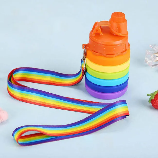 Collapsible Rainbow Silicone Bottle