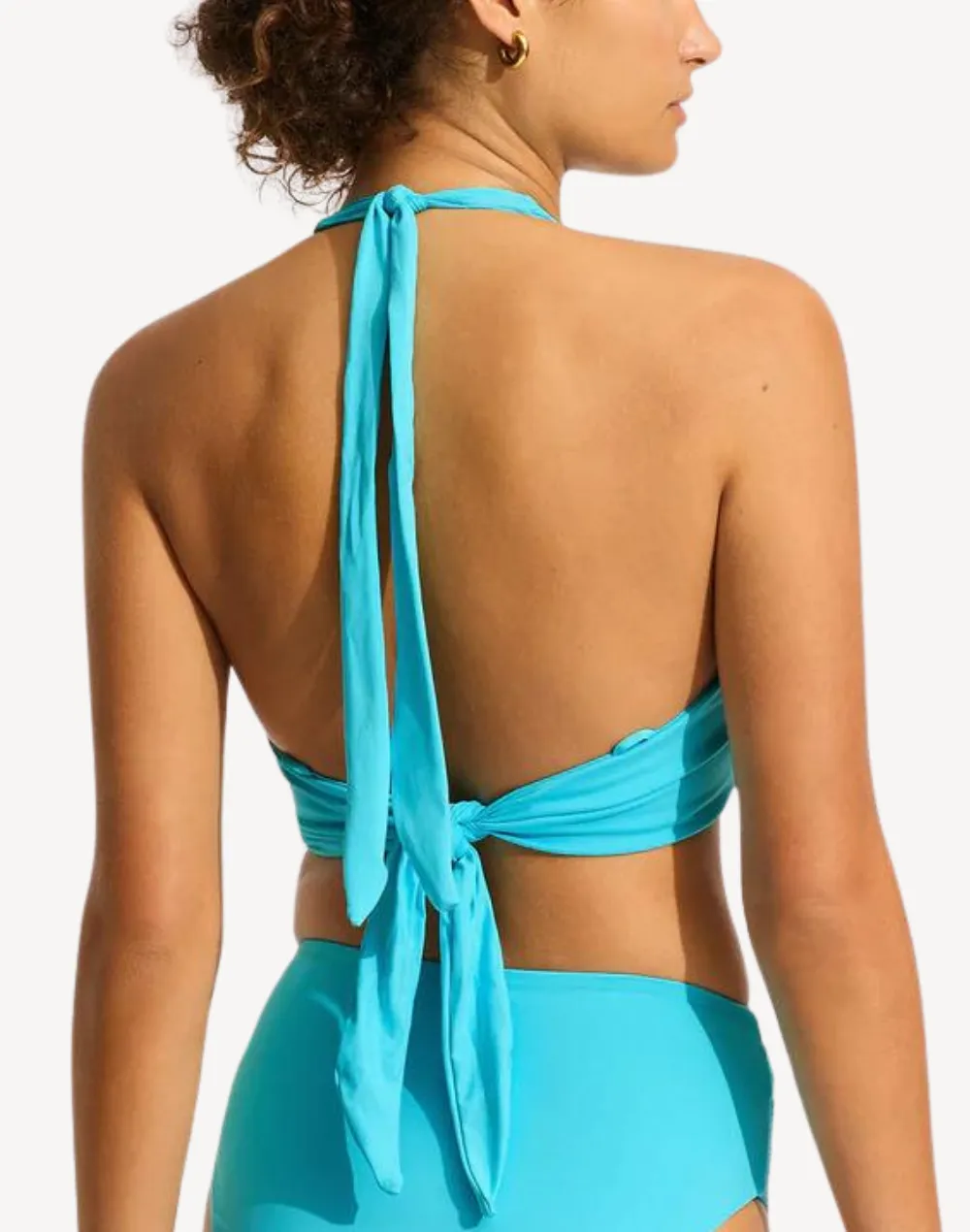 Collective DD Wrap Front Halter Bikini Top