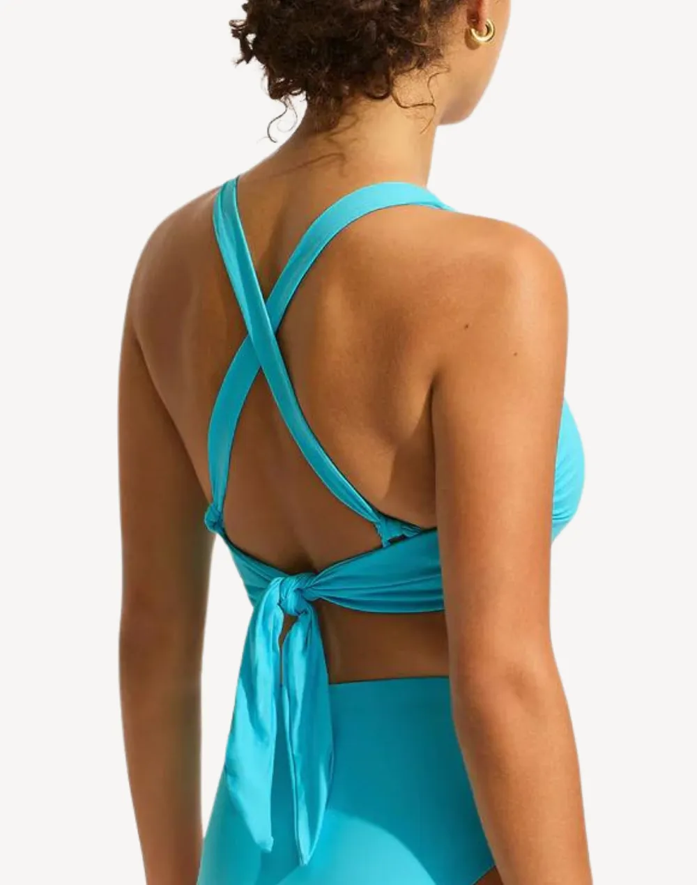 Collective DD Wrap Front Halter Bikini Top