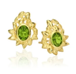 Colore E11 | 18K Gold Peridot Earrings | Handmade in Italy | Via Orefici
