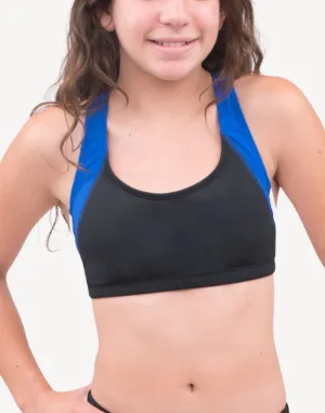 Colour Splice Polyester Bikini Top