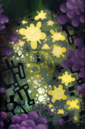 Cool Fusion  Original Painting by Nancy Tobin -Large Abstract Artwork