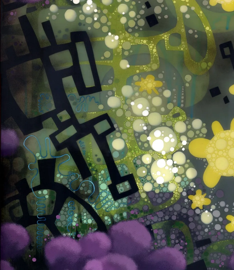 Cool Fusion  Original Painting by Nancy Tobin -Large Abstract Artwork