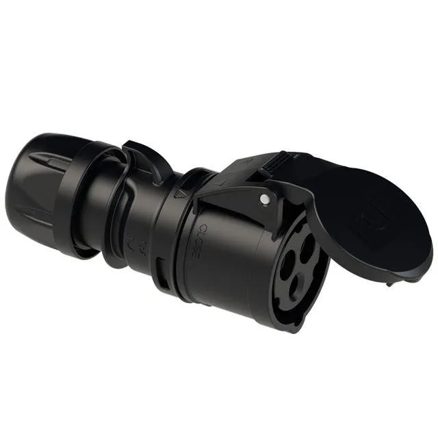 Cord Connector PCE 16 Amp IP44 Black