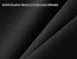 Cordura D1000 COATED POLYESTER CANVAS FABRIC - BLACK