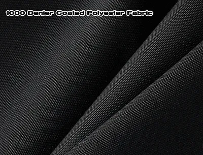 Cordura D1000 COATED POLYESTER CANVAS FABRIC - BLACK